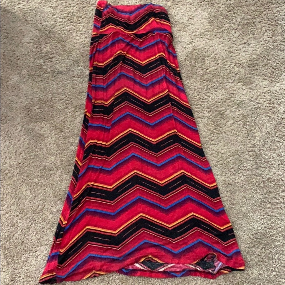 Day trip red maxi skirt